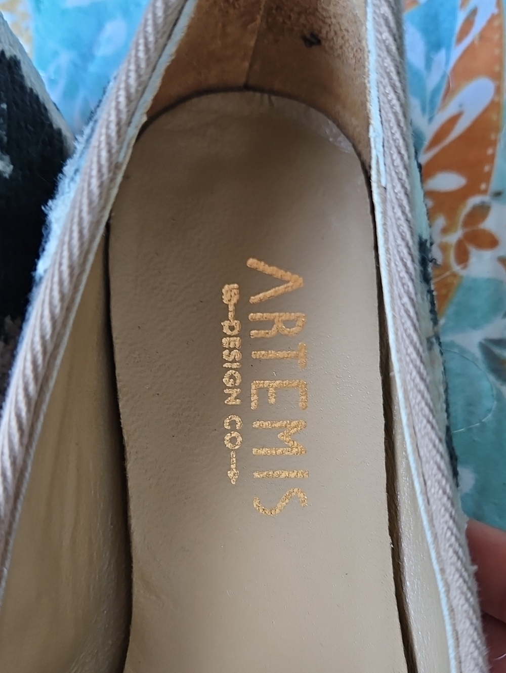 Artemis Women Velvet Loafers Leopard Print Slip-On Flats - Black & Cream Size 38 - Picture 4 of 6